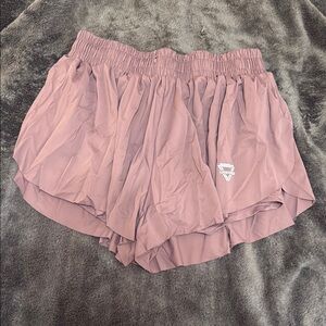 Amazon Pink Athletic Shorts with Elastic Waistband